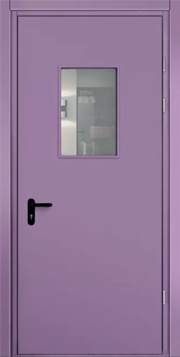 Противопожарная дверь EIS-60 остекленная, однополая